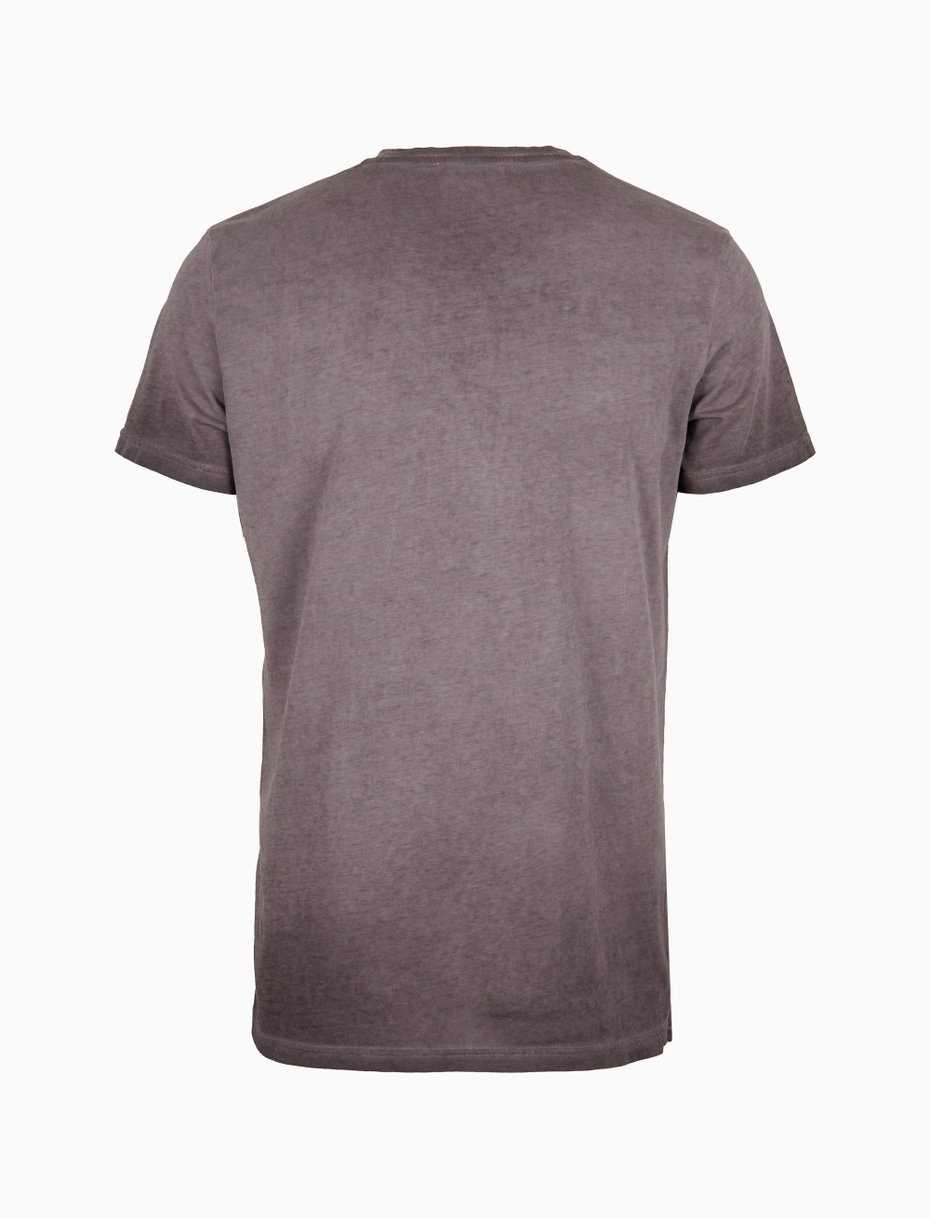 T-shirt girocollo unisex cotone marrone tinto capo tinta unita - Gallo 1927 - Official Online Shop