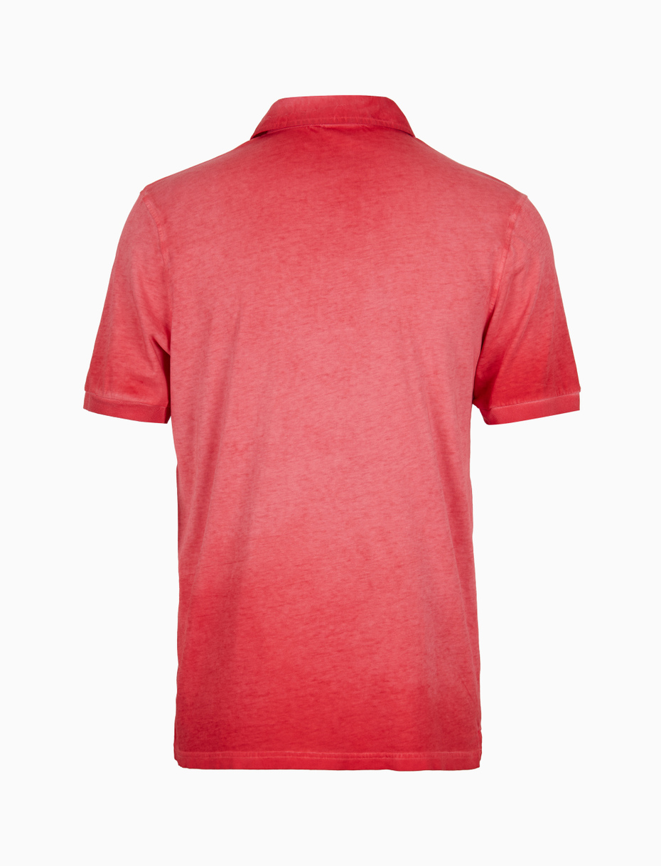 Men's plain dyed gerbera short-sleeved cotton polo - Gallo 1927 - Official Online Shop