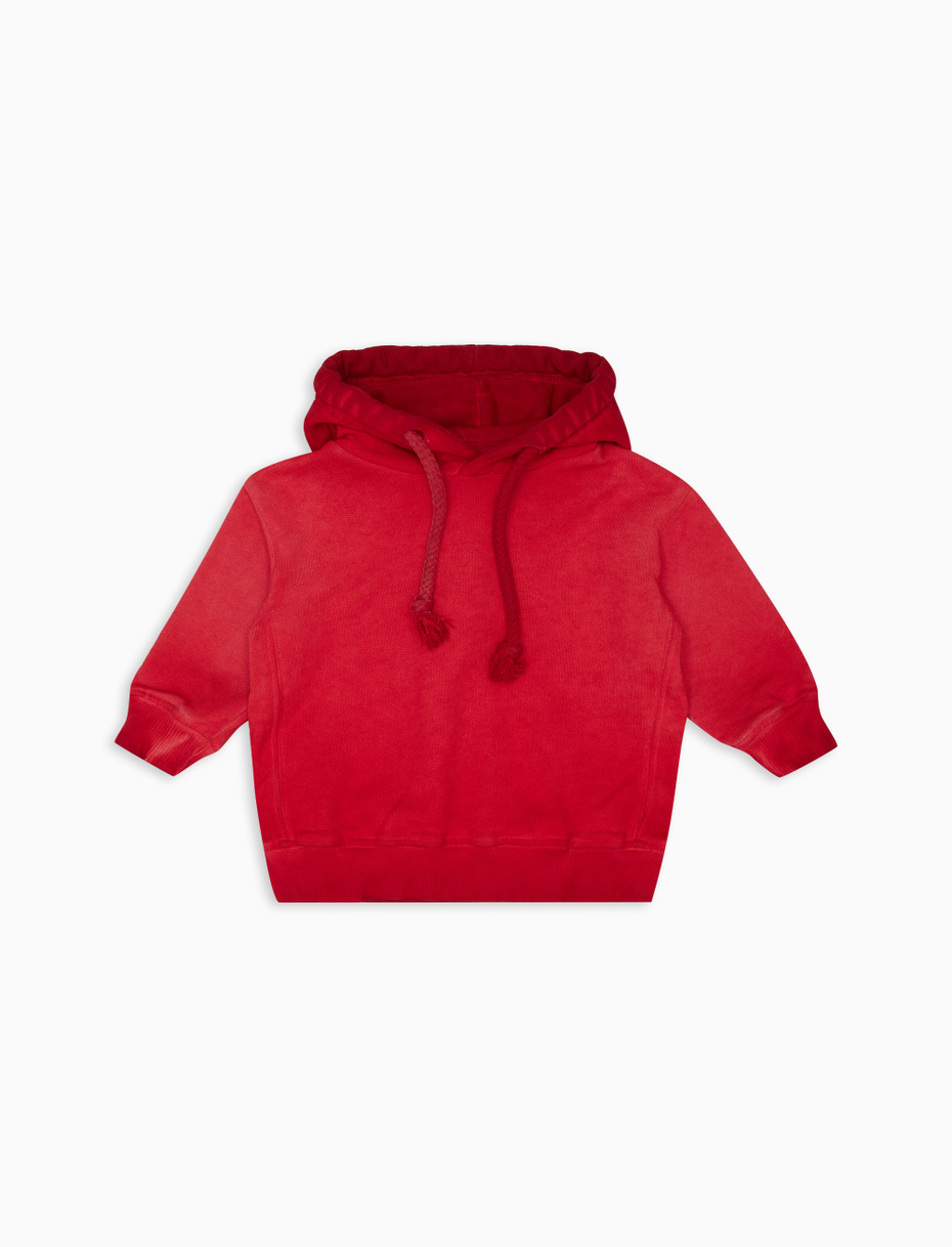 Kids' plain dyed gerbera cotton hoodie - Gallo 1927 - Official Online Shop