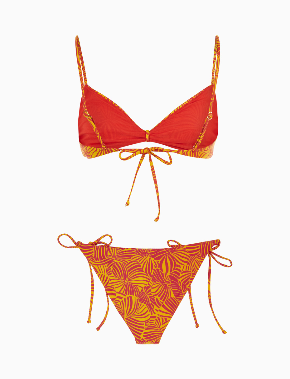 Bikini brassiere donna poliammide narciso fantasia fiore macro - Gallo 1927 - Official Online Shop