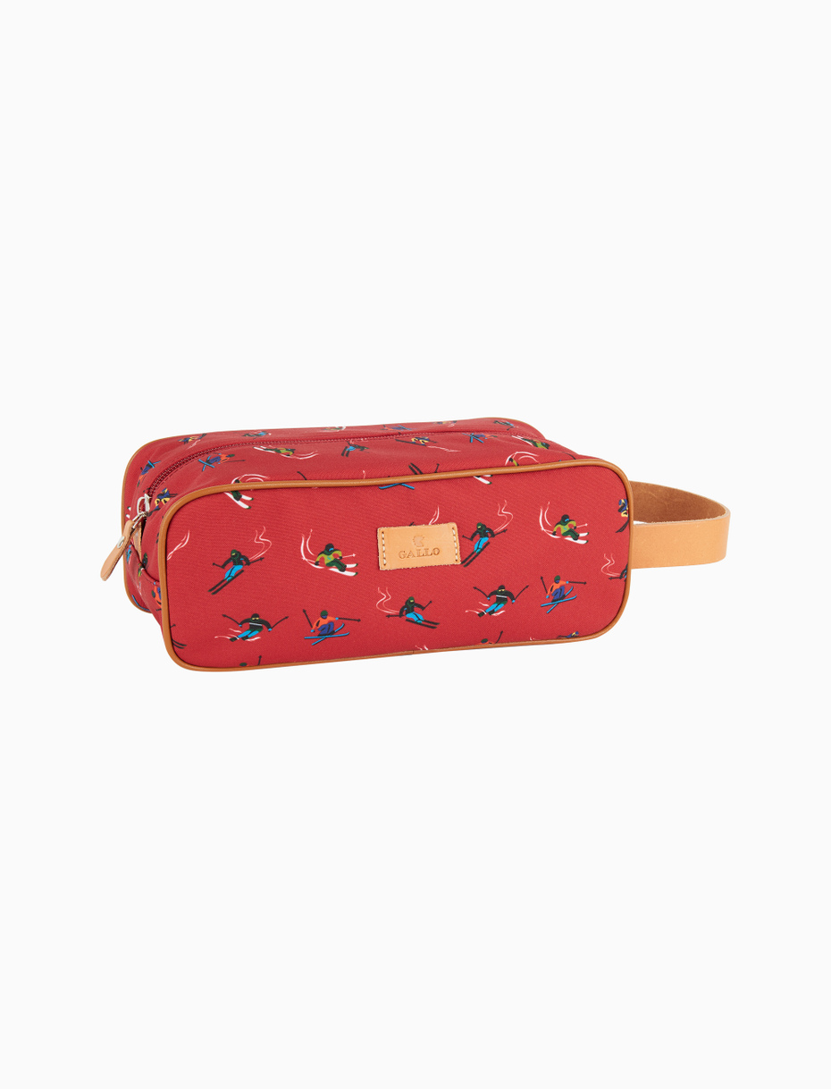 Beauty classico unisex rosso fantasia sciatori - Gallo 1927 - Official Online Shop