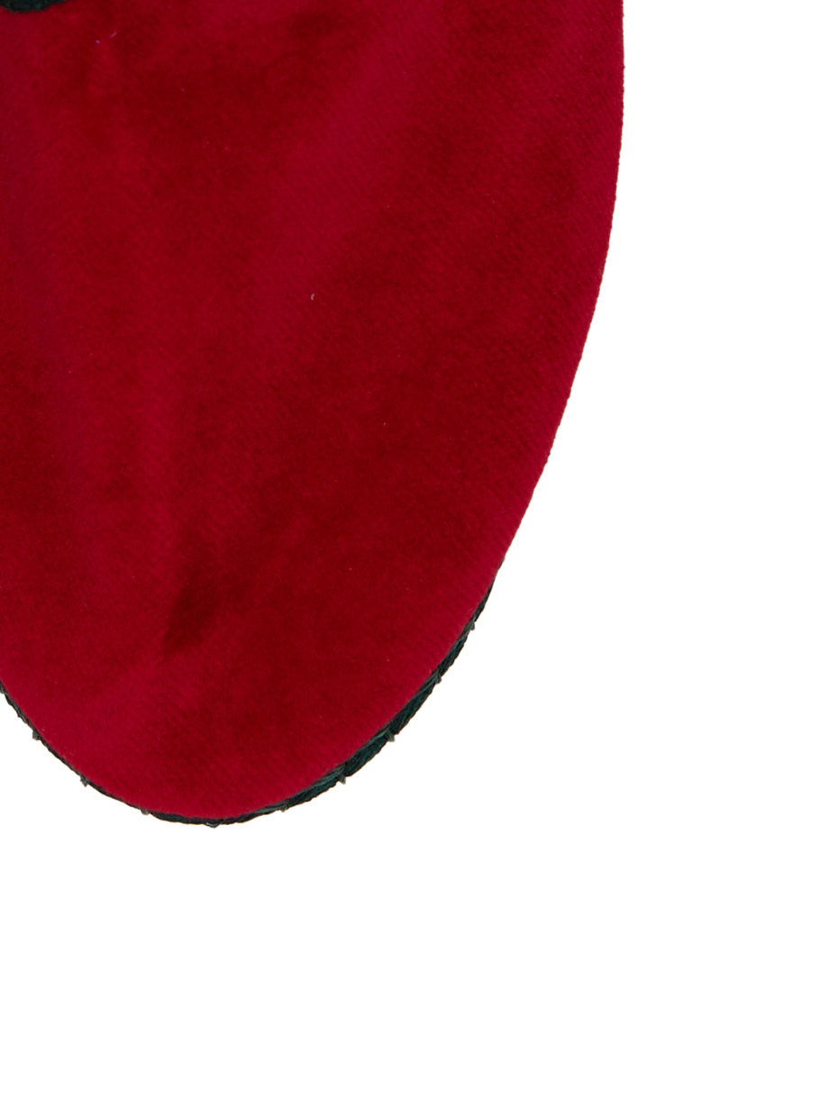 Women's plain burgundy velvet shoes with contrasting details - Gallo 1927 - Official Online Shop