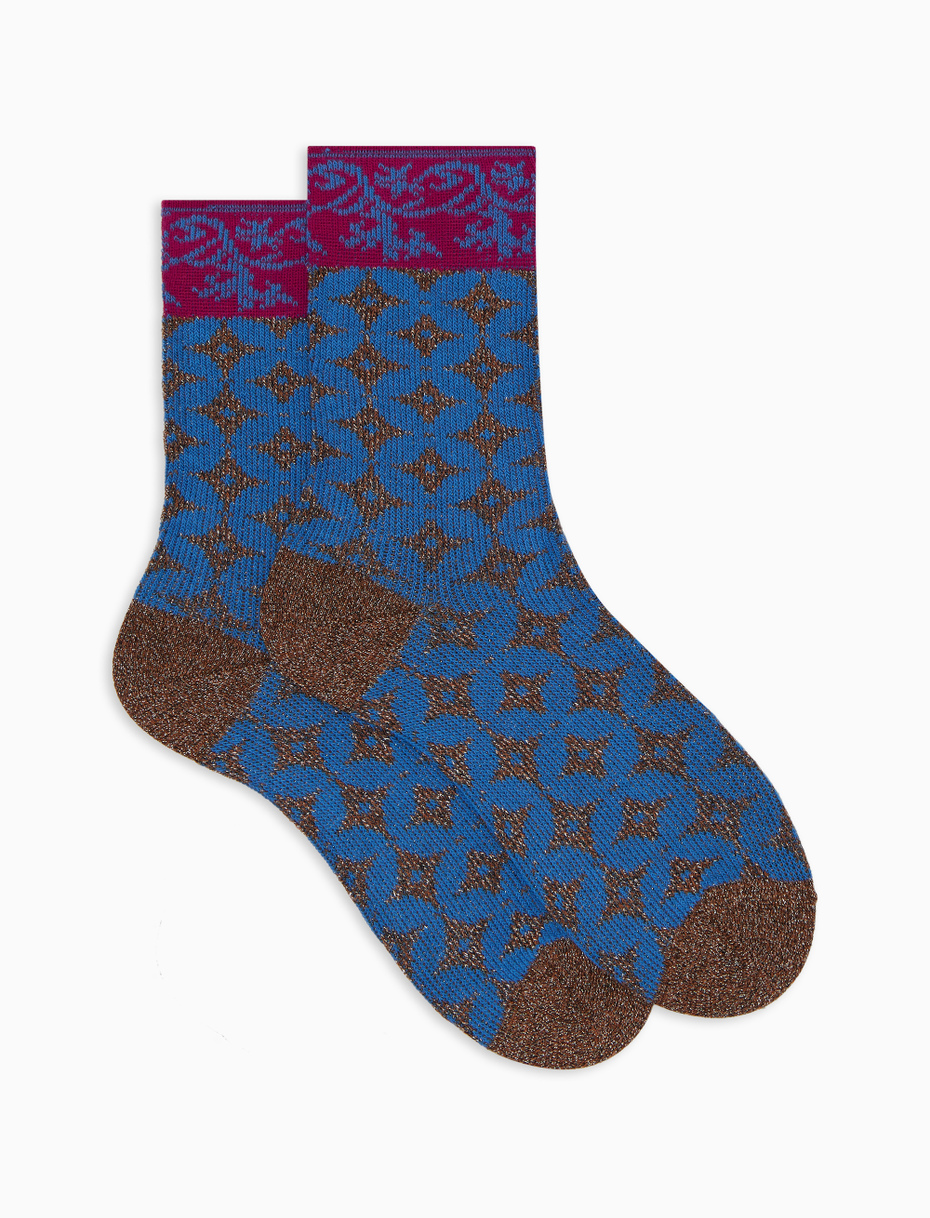GALLO - Women's lurex socks with intersected circles