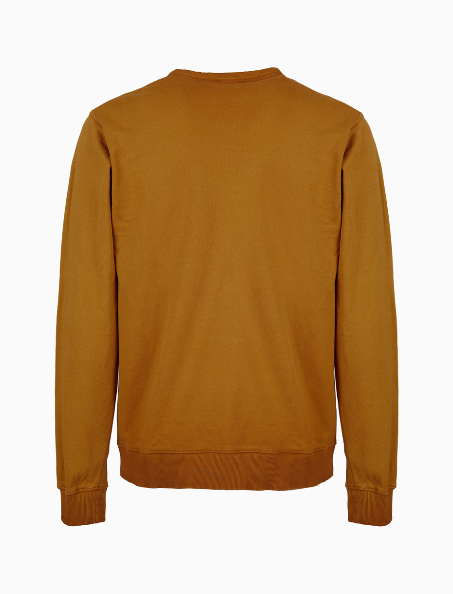 Felpa girocollo unisex cotone giallo tinta unita - Gallo 1927 - Official Online Shop