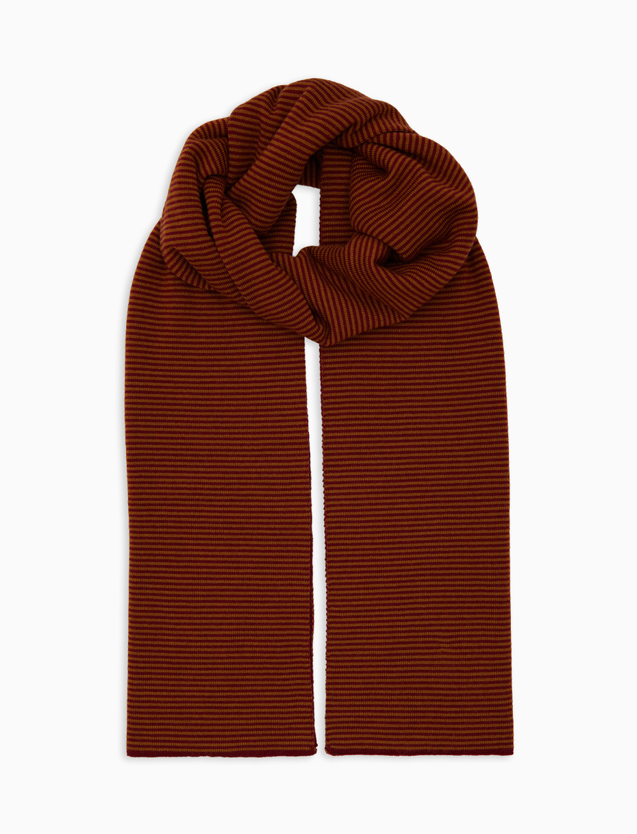 Sciarpa uomo lana bordò righe windsor - Gallo 1927 - Official Online Shop