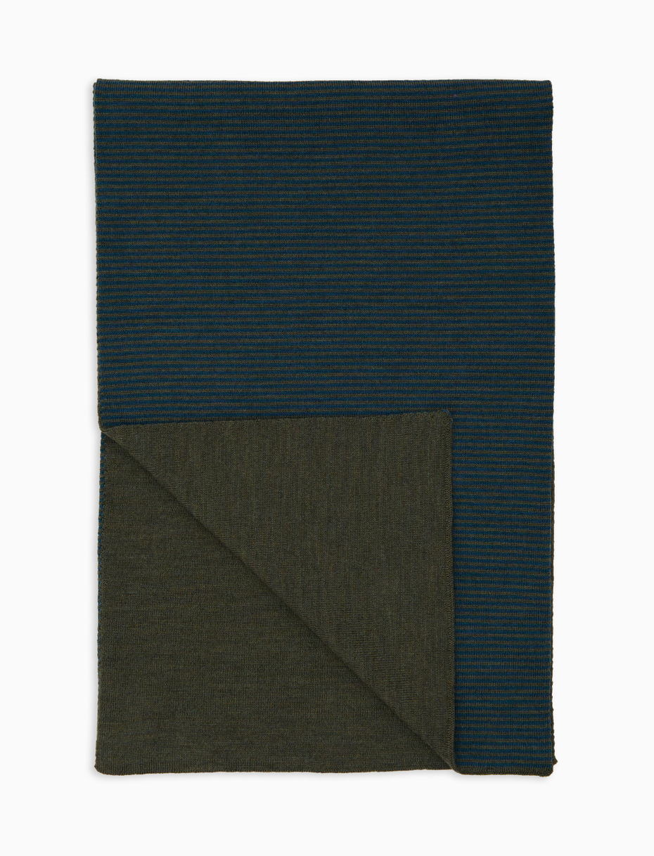 Sciarpa uomo lana verde righe windsor - Gallo 1927 - Official Online Shop