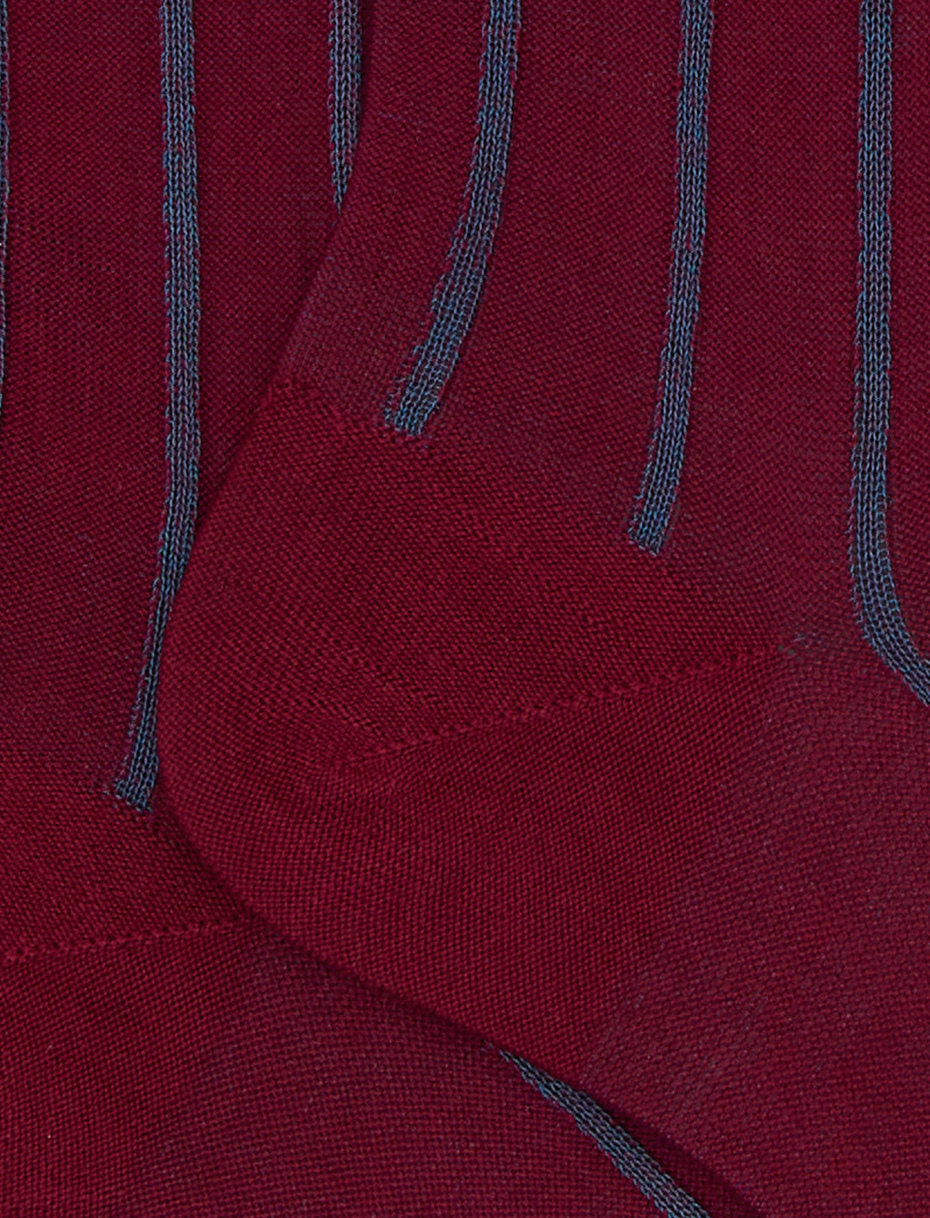 Calze lunghe donna cotone bordò fantasia twin rib spaziata - Gallo 1927 - Official Online Shop