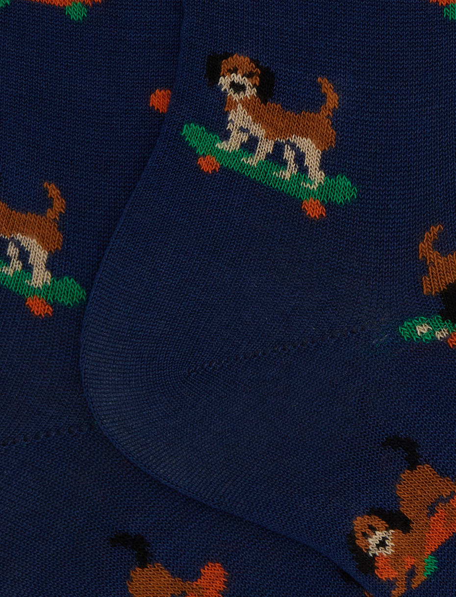 Tiny Dog Socks in Blue Bear