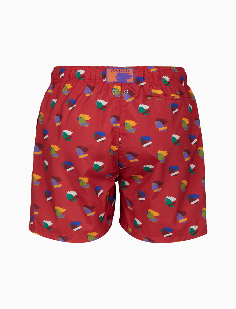 Boxer mare uomo fantasia galli multicolore rosso - Gallo 1927 - Official Online Shop