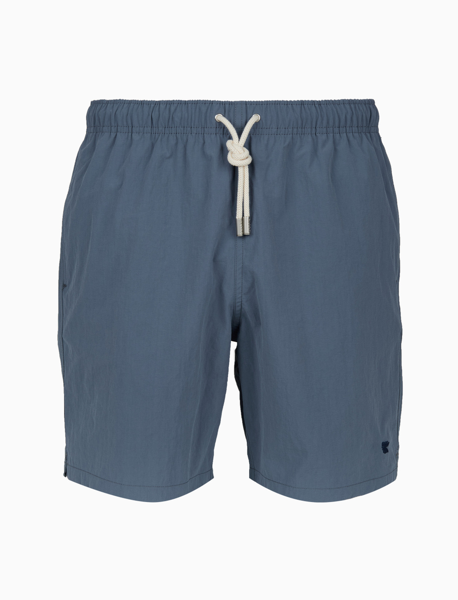 Men's plain blue swimming shorts - Gallo 1927 - Official Online Shop