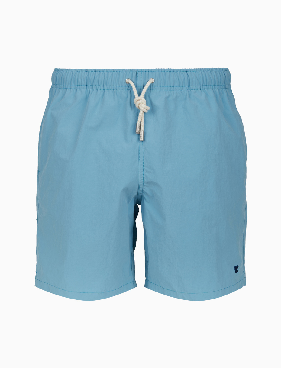Men's plain light blue swimming shorts - Gallo 1927 - Official Online Shop