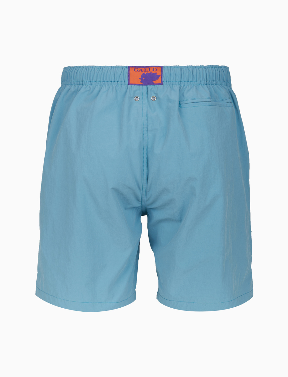 Men's plain light blue swimming shorts - Gallo 1927 - Official Online Shop