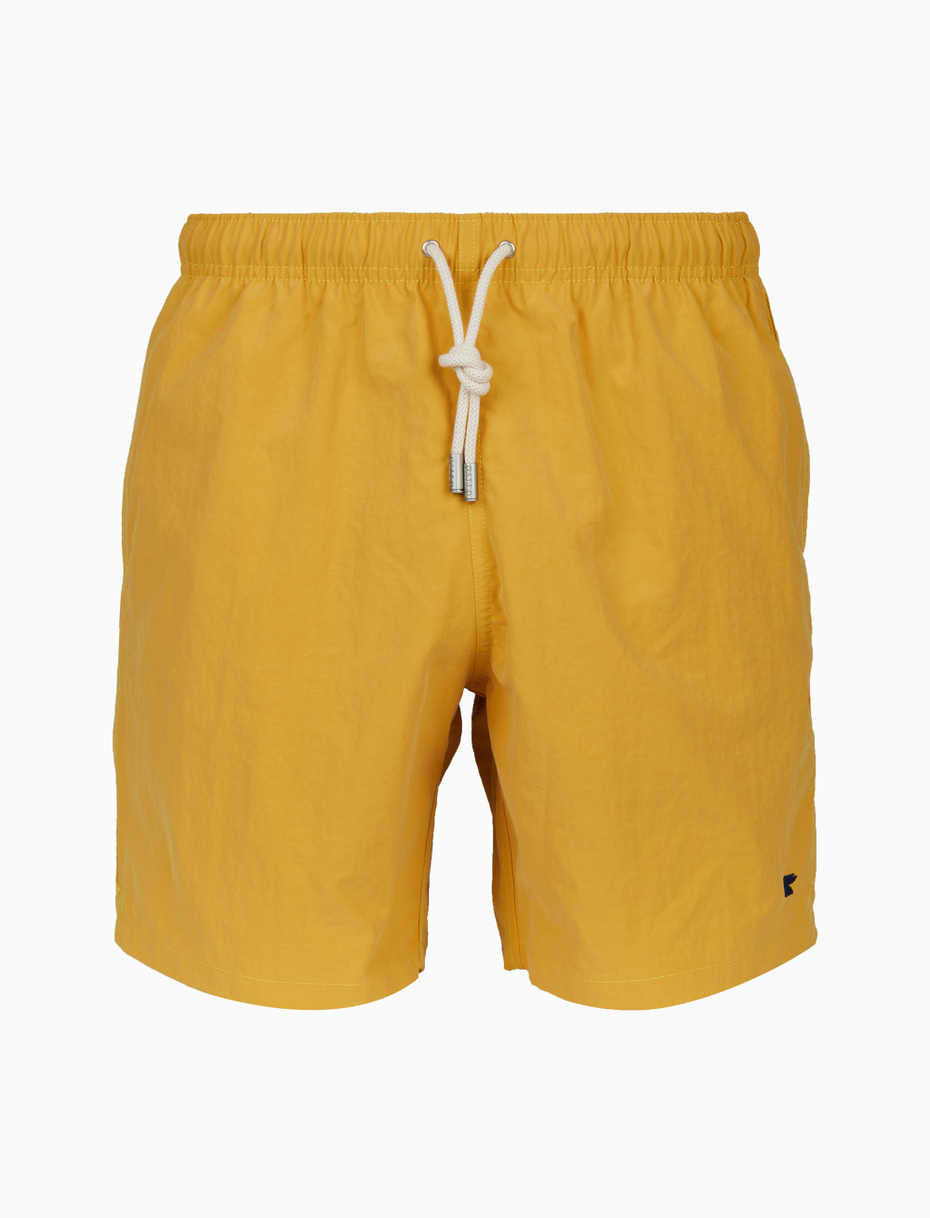 Men's plain yellow swimming shorts - Gallo 1927 - Official Online Shop
