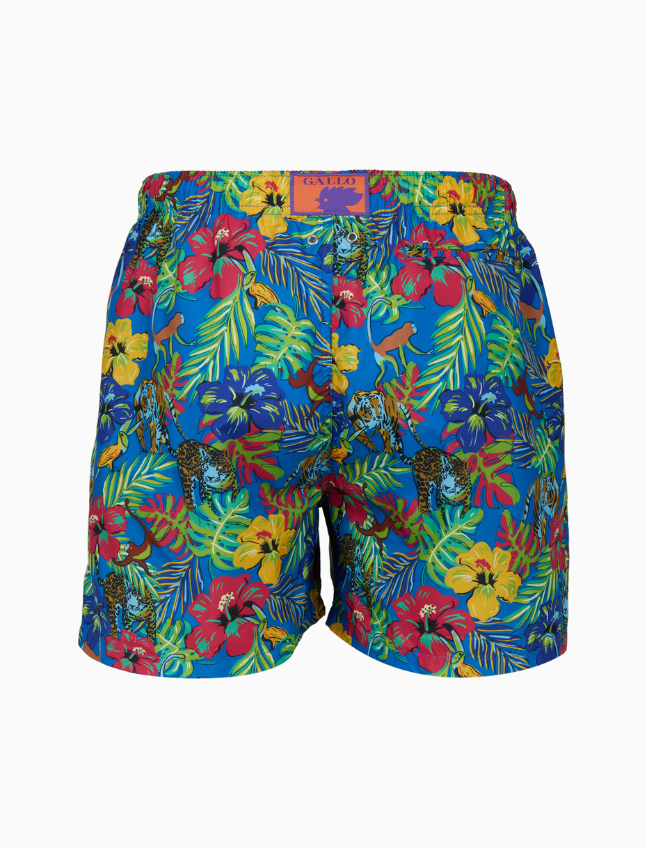 Boxer mare uomo fantasia jungla azzurro - Gallo 1927 - Official Online Shop