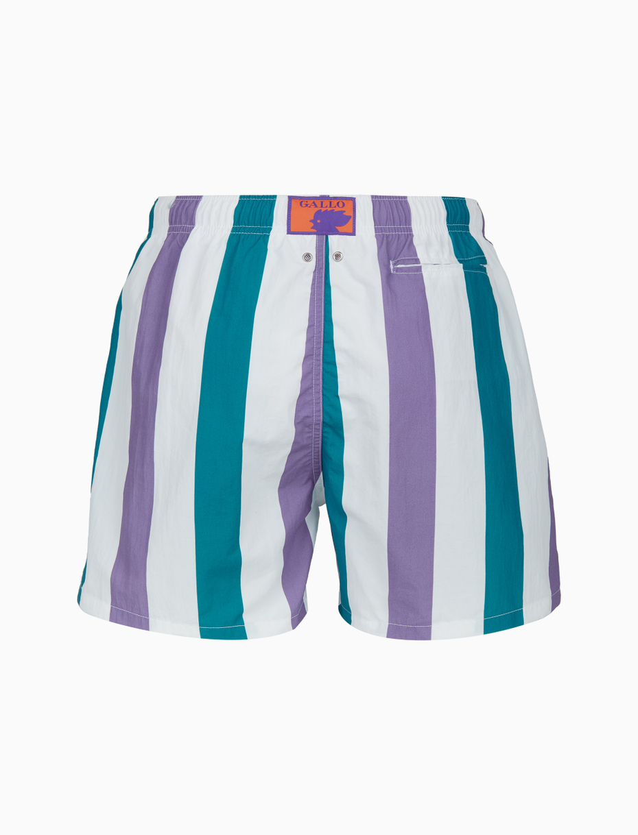 Boxer mare uomo righe tricolor viola - Gallo 1927 - Official Online Shop