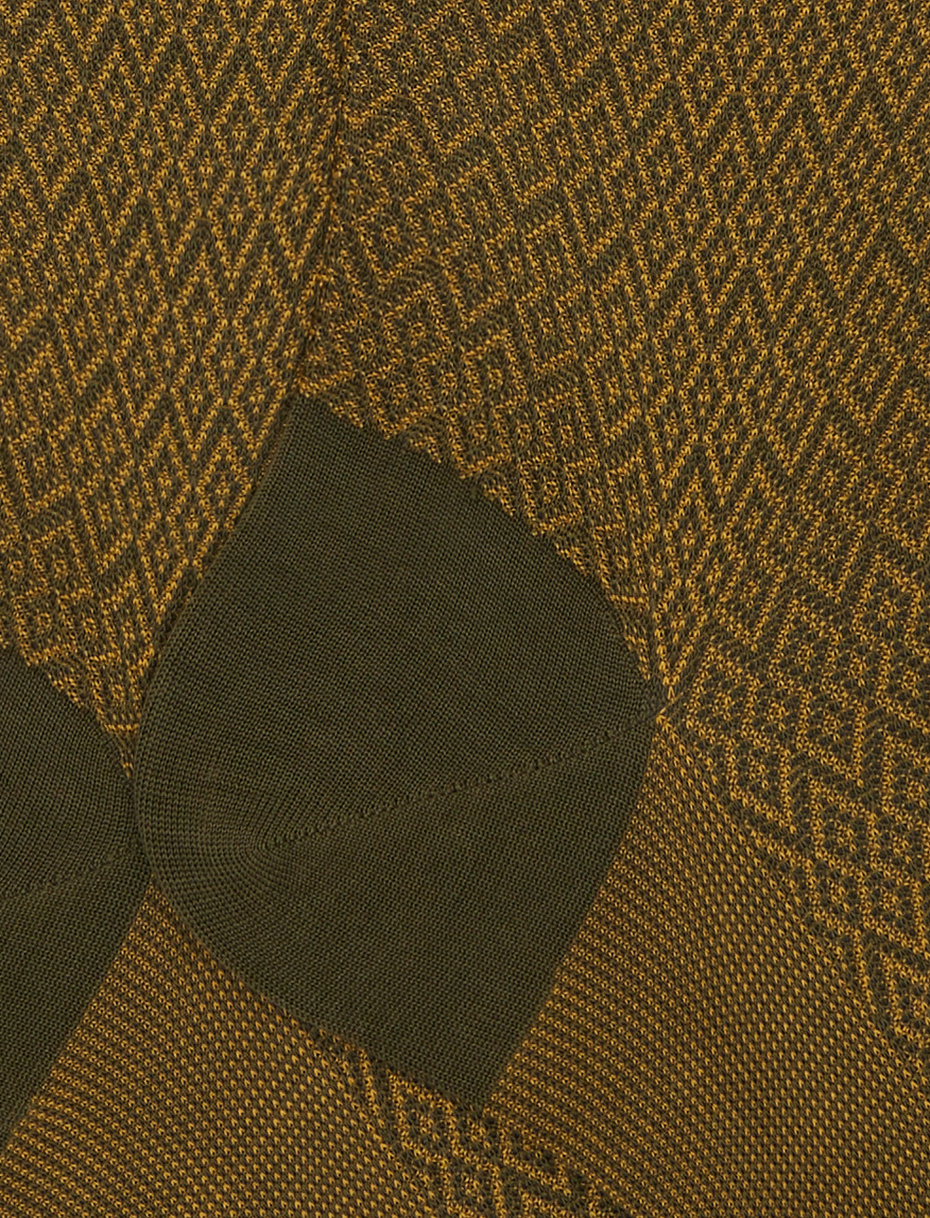 Calze lunghe uomo cotone fantasia losanghe verde - Gallo 1927 - Official Online Shop