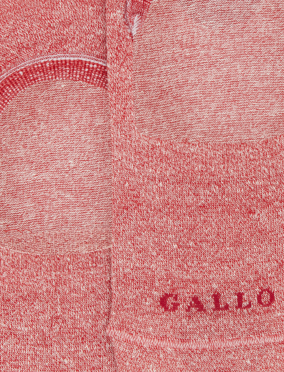 Unisex plain insoles in burgundy linen and cotton - Gallo 1927 - Official Online Shop