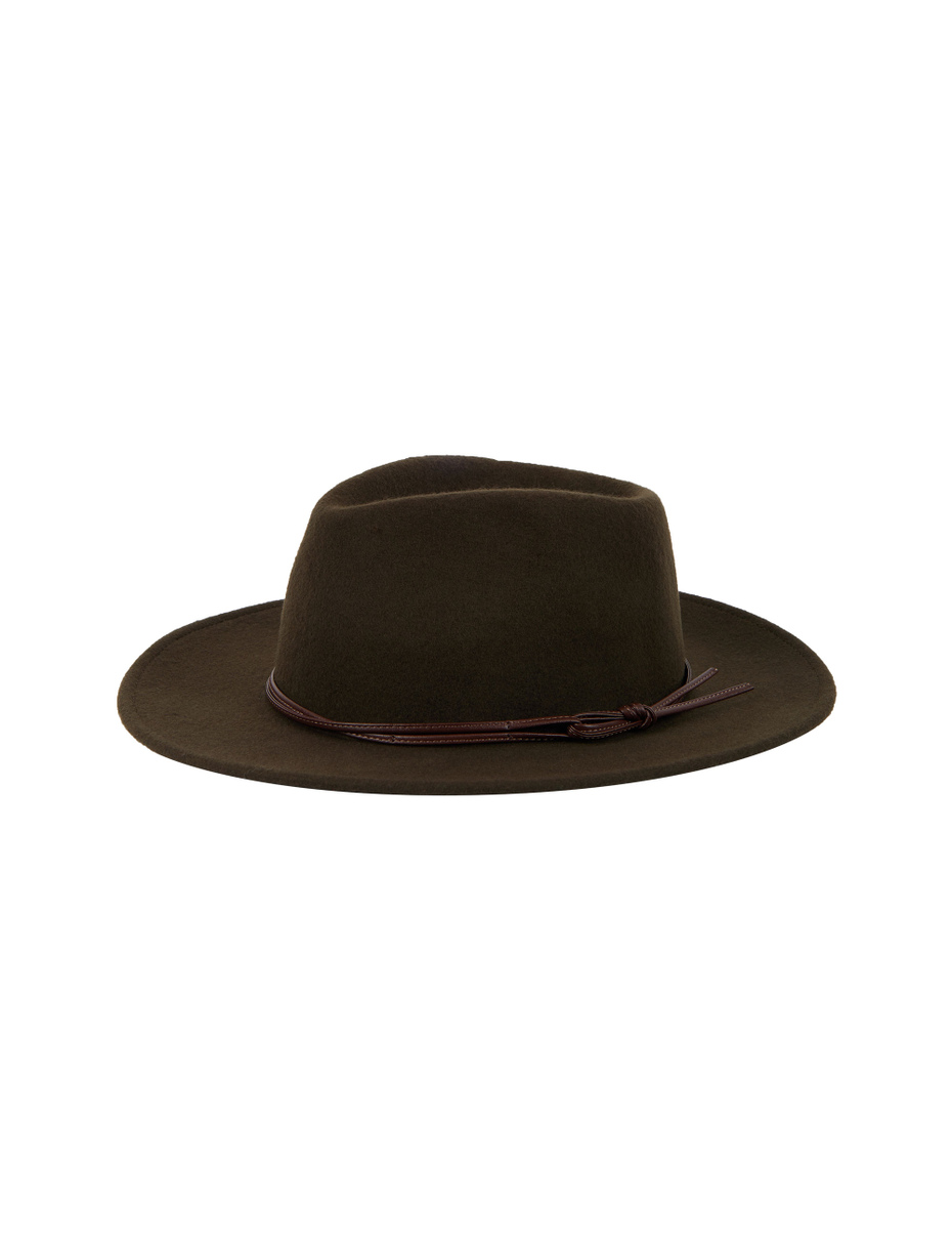 Women's wide-brimmed hat in plain green felt - Gallo 1927 - Official Online Shop