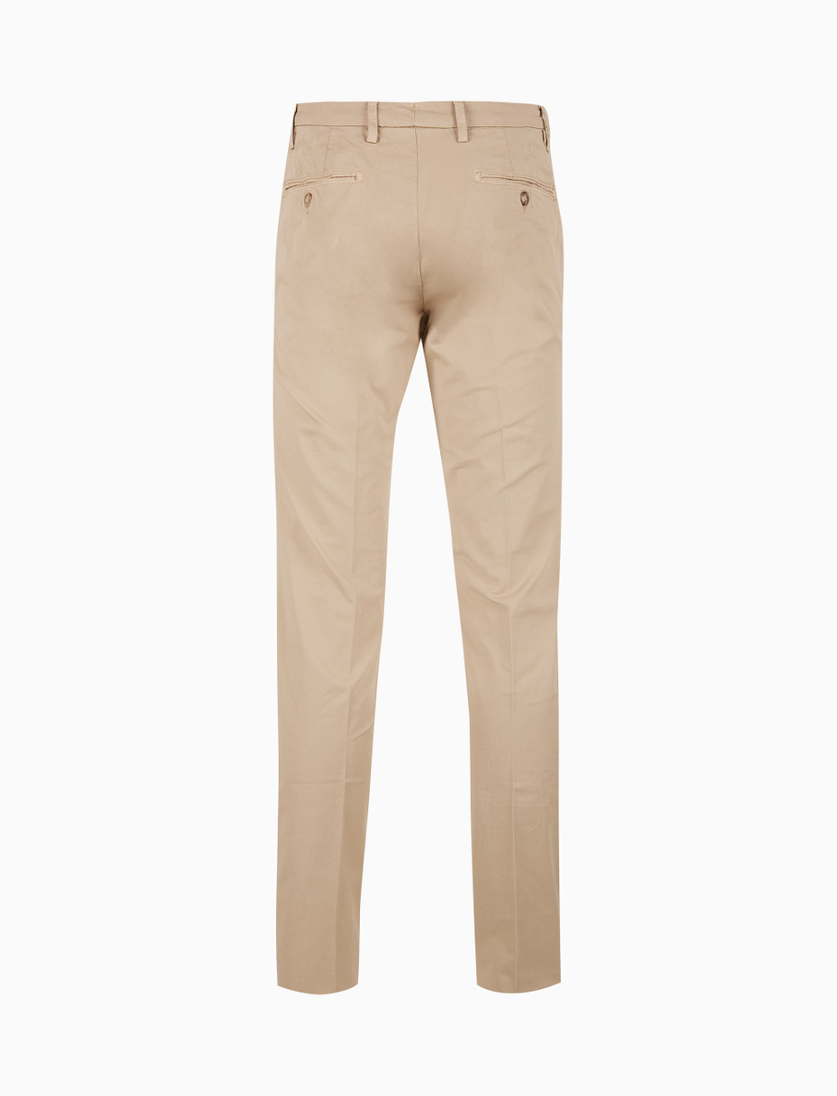 Pantalone lungo uomo in cotone beige tinta unita - Gallo 1927 - Official Online Shop