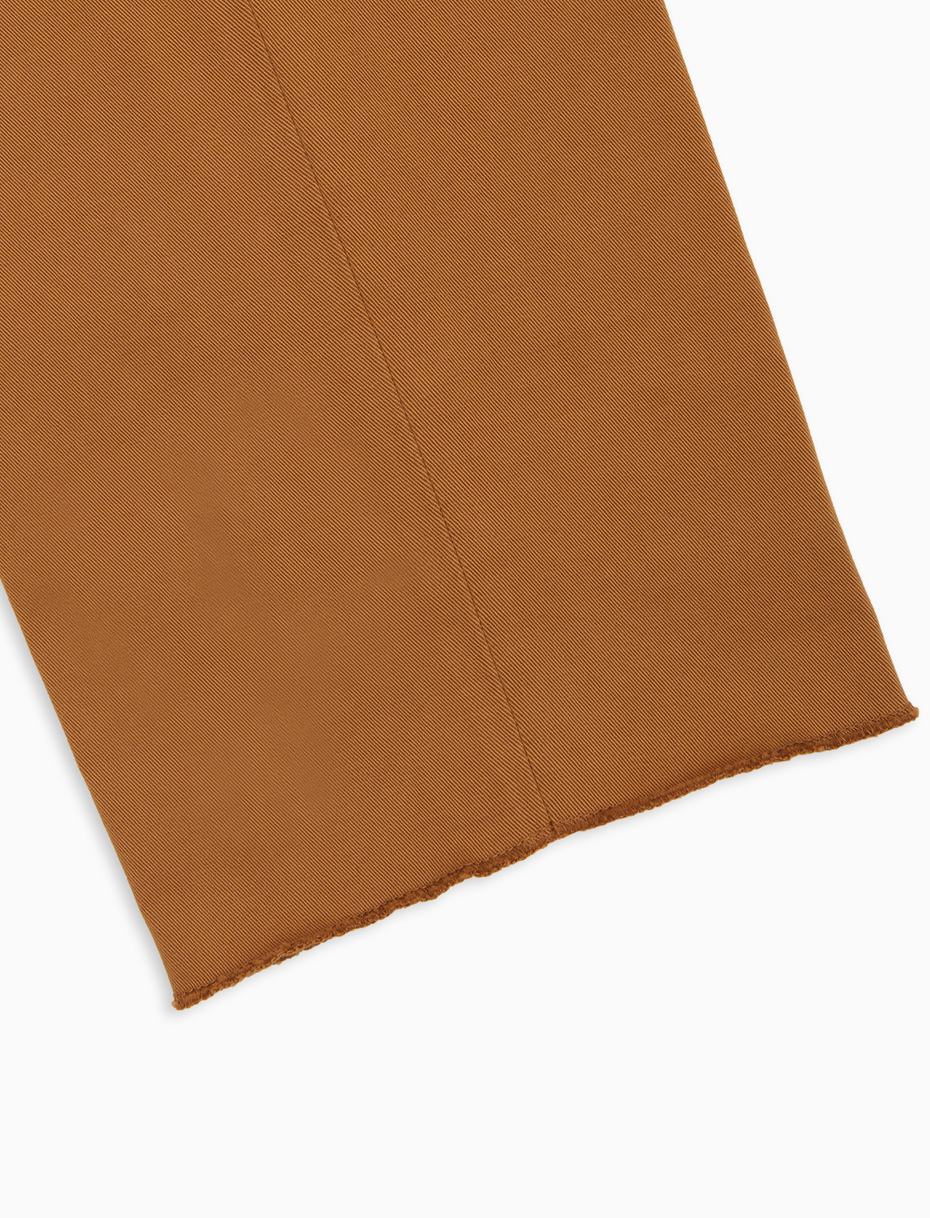 Men's long plain beige cotton trousers - Gallo 1927 - Official Online Shop
