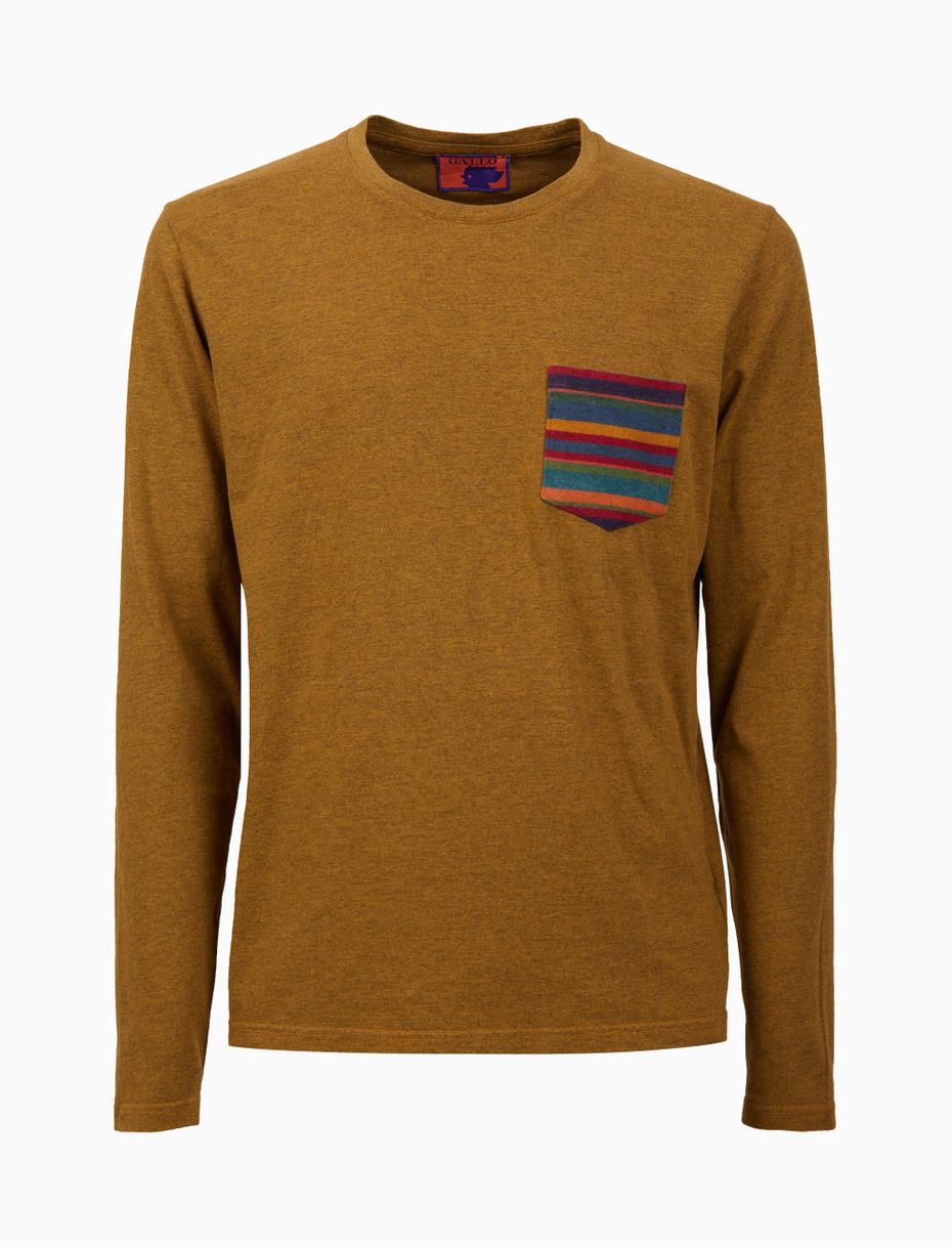 T shirt maniche lunghe gialla top