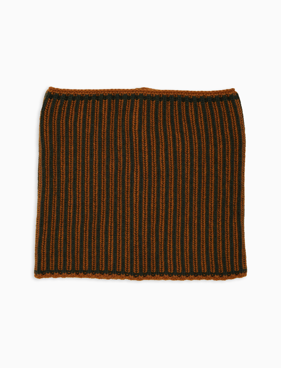 Scaldacollo unisex lana, viscosa e cashmere verde costa vanisé - Gallo 1927 - Official Online Shop