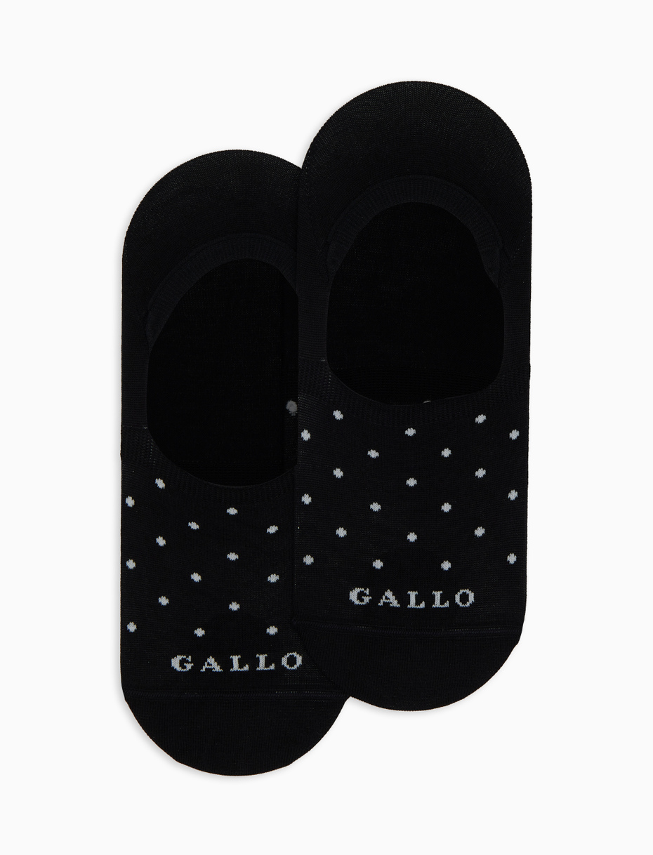 Unisex insole in black cotton with polka dot pattern - Gallo 1927 - Official Online Shop