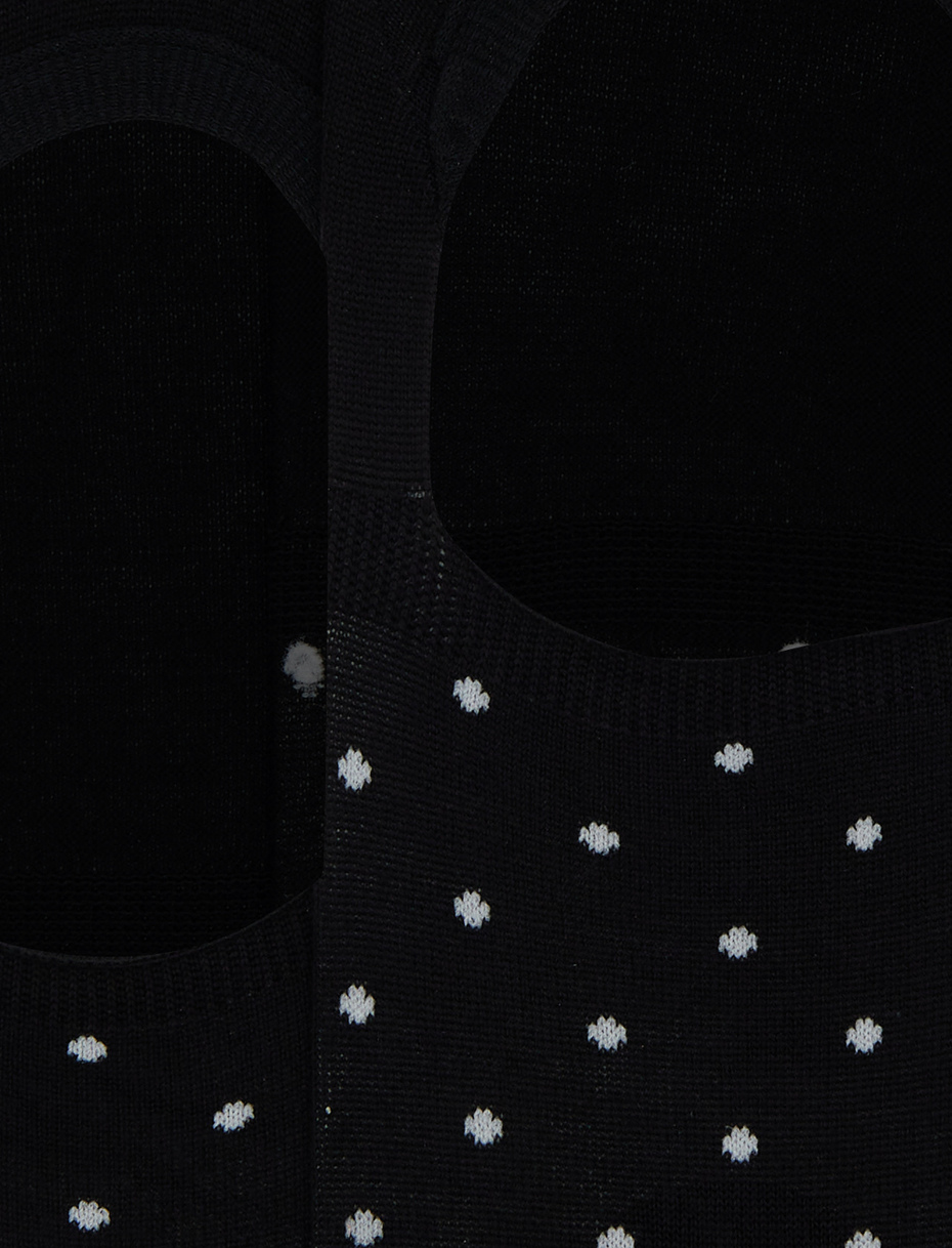 Unisex insole in black cotton with polka dot pattern - Gallo 1927 - Official Online Shop