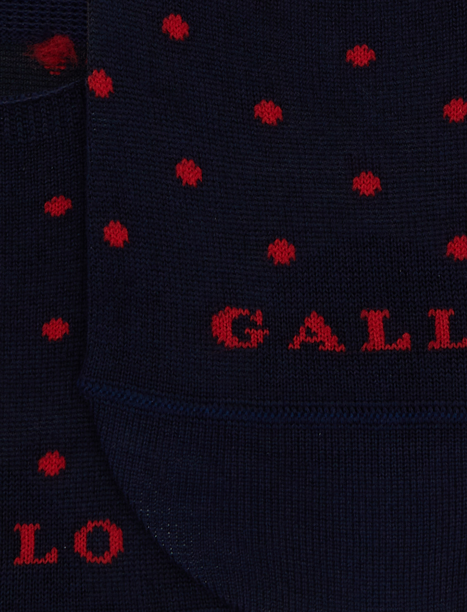 Unisex insole in blue cotton with polka dot pattern - Gallo 1927 - Official Online Shop