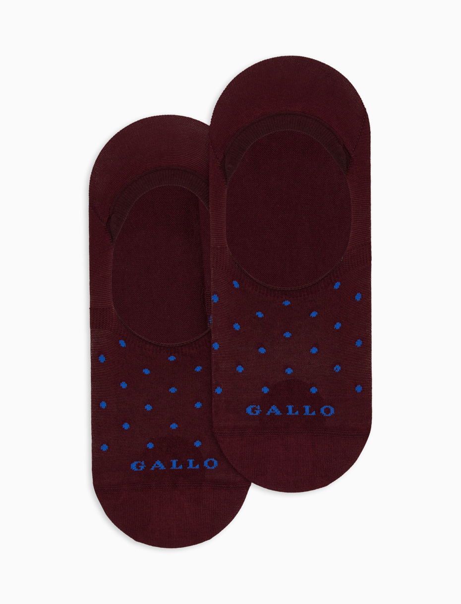 Unisex insole in burgundy cotton with polka dot pattern - Gallo 1927 - Official Online Shop