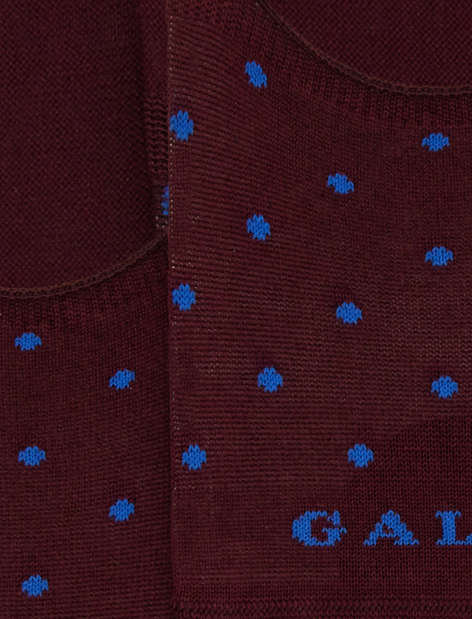 Unisex insole in burgundy cotton with polka dot pattern - Gallo 1927 - Official Online Shop
