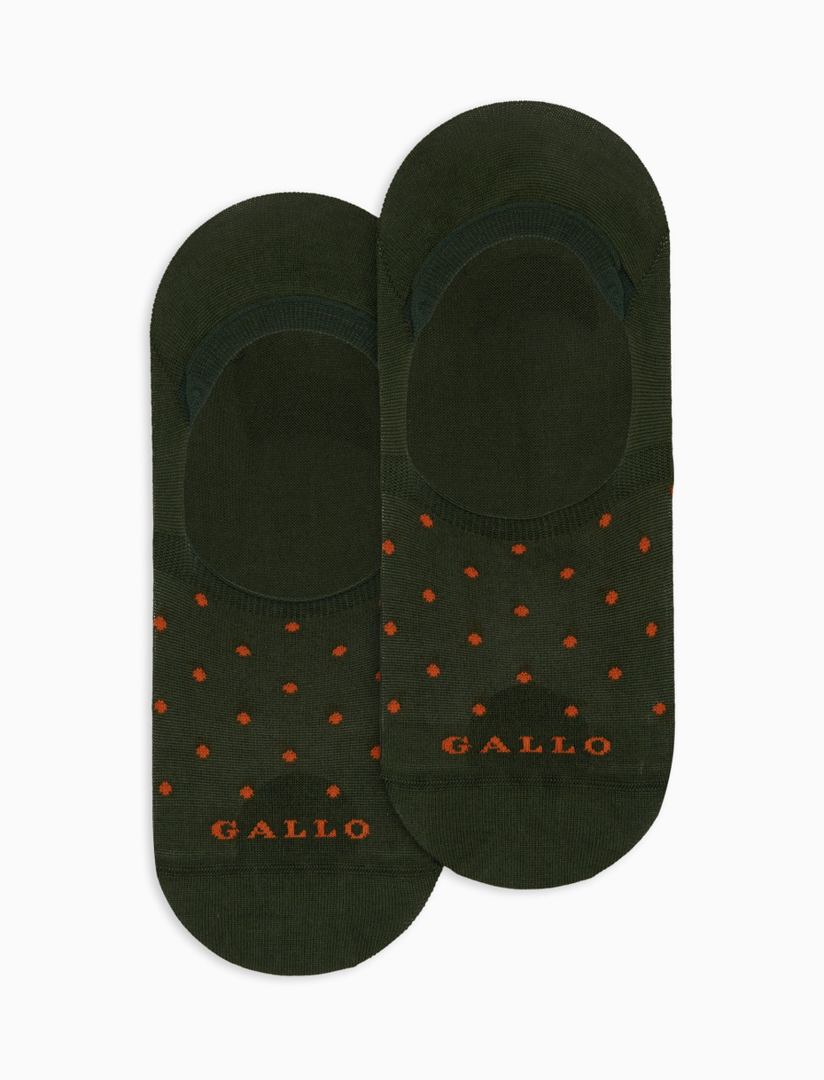 Unisex insole in green cotton with polka dot pattern - Gallo 1927 - Official Online Shop