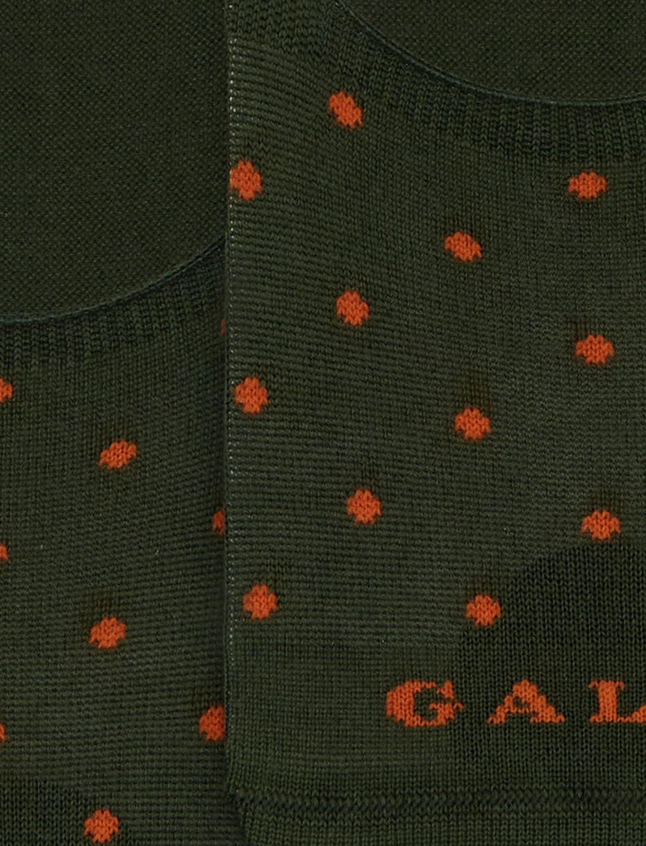 Unisex insole in green cotton with polka dot pattern - Gallo 1927 - Official Online Shop