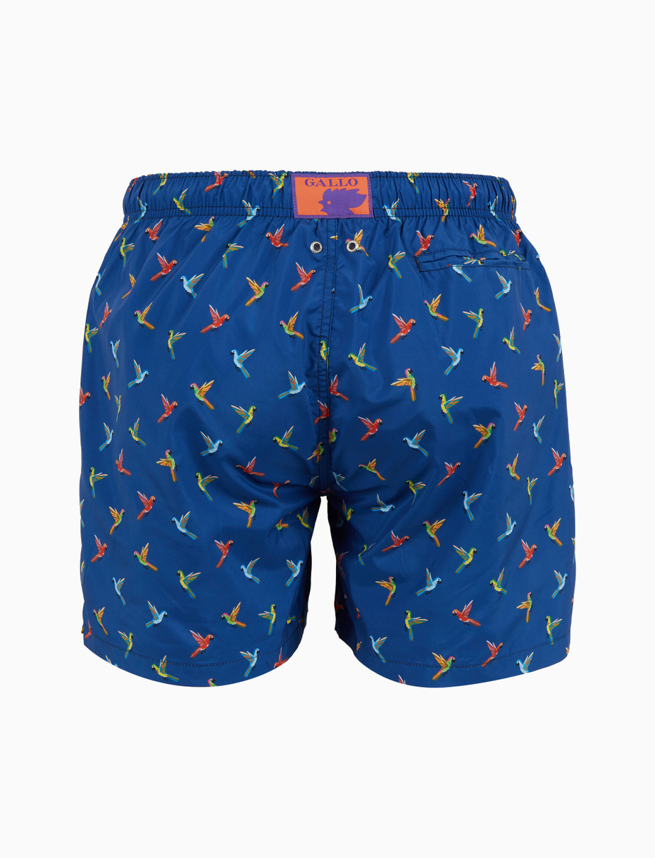 Boxer mare uomo fantasia pappagalli blu - Gallo 1927 - Official Online Shop