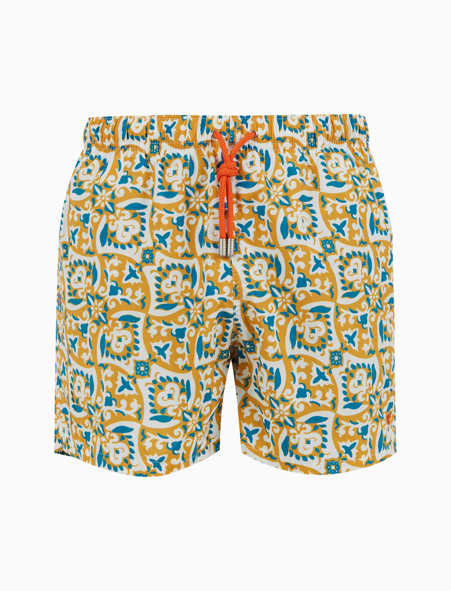 Boxer mare uomo fantasia bandana giallo - Gallo 1927 - Official Online Shop