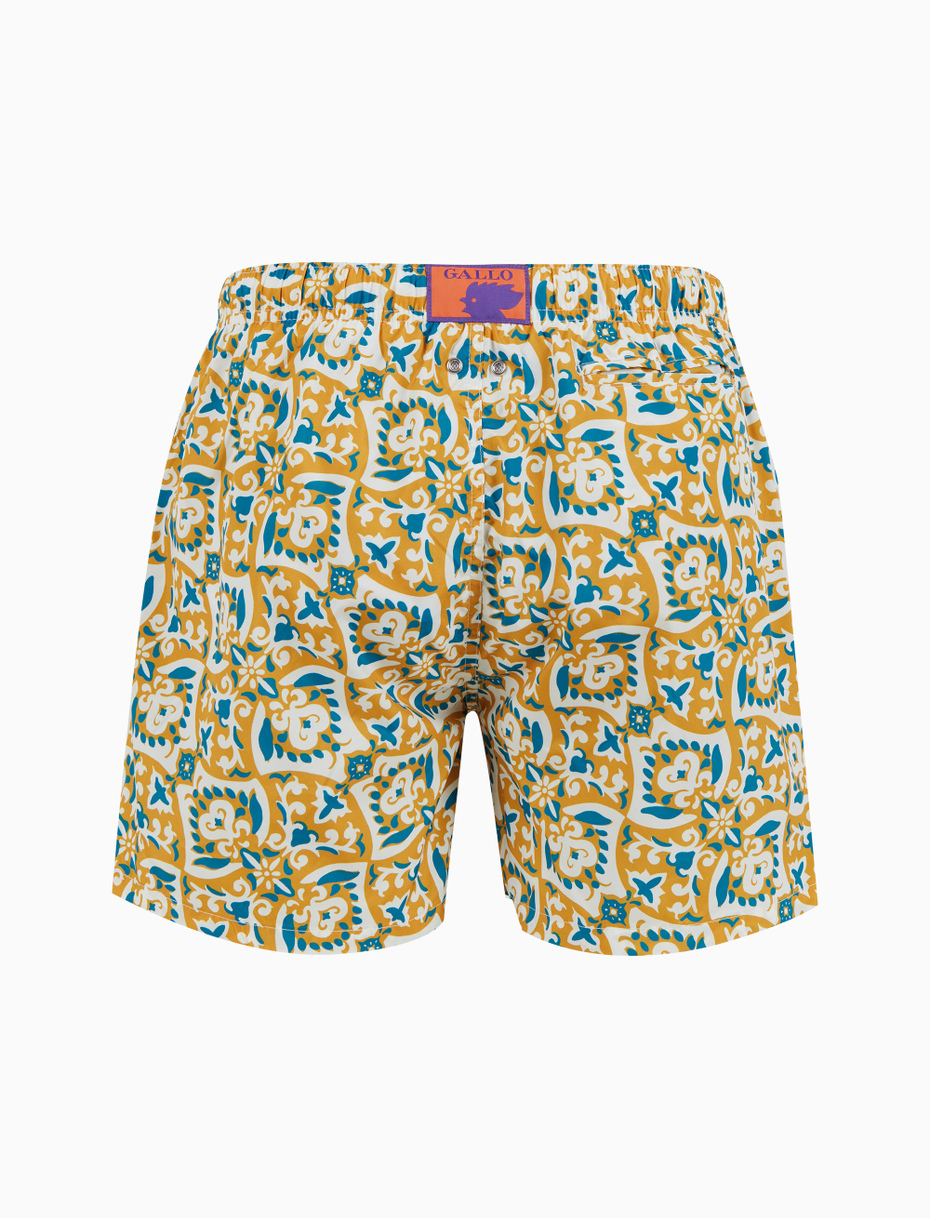 Boxer mare uomo fantasia bandana giallo - Gallo 1927 - Official Online Shop