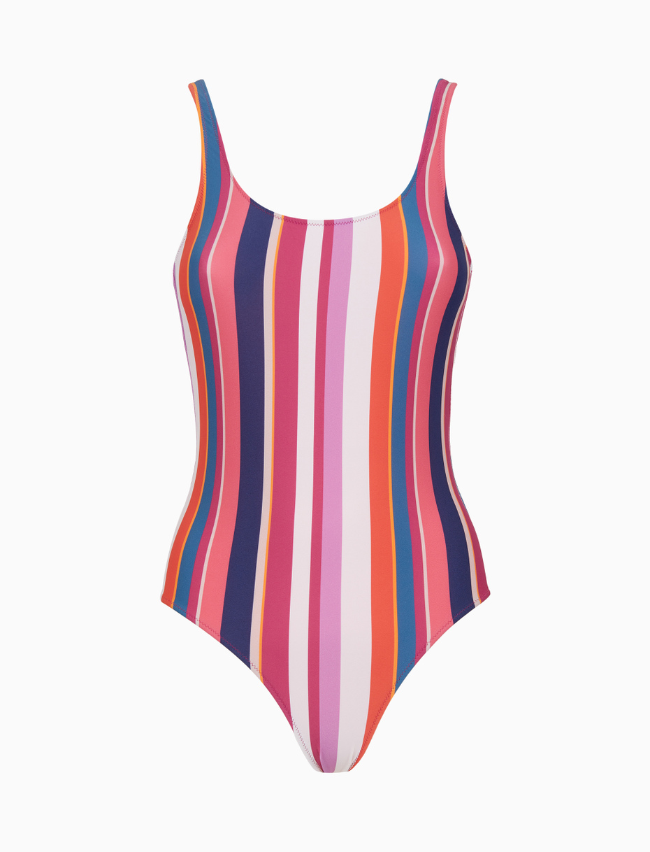 Costume intero donna righe multicolor bianco - Gallo 1927 - Official Online Shop
