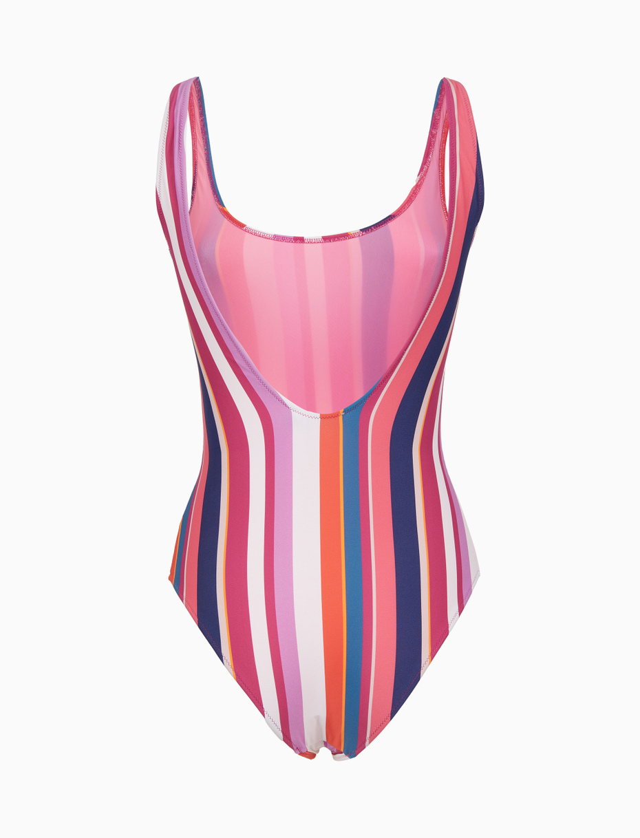 Costume intero donna righe multicolor bianco - Gallo 1927 - Official Online Shop