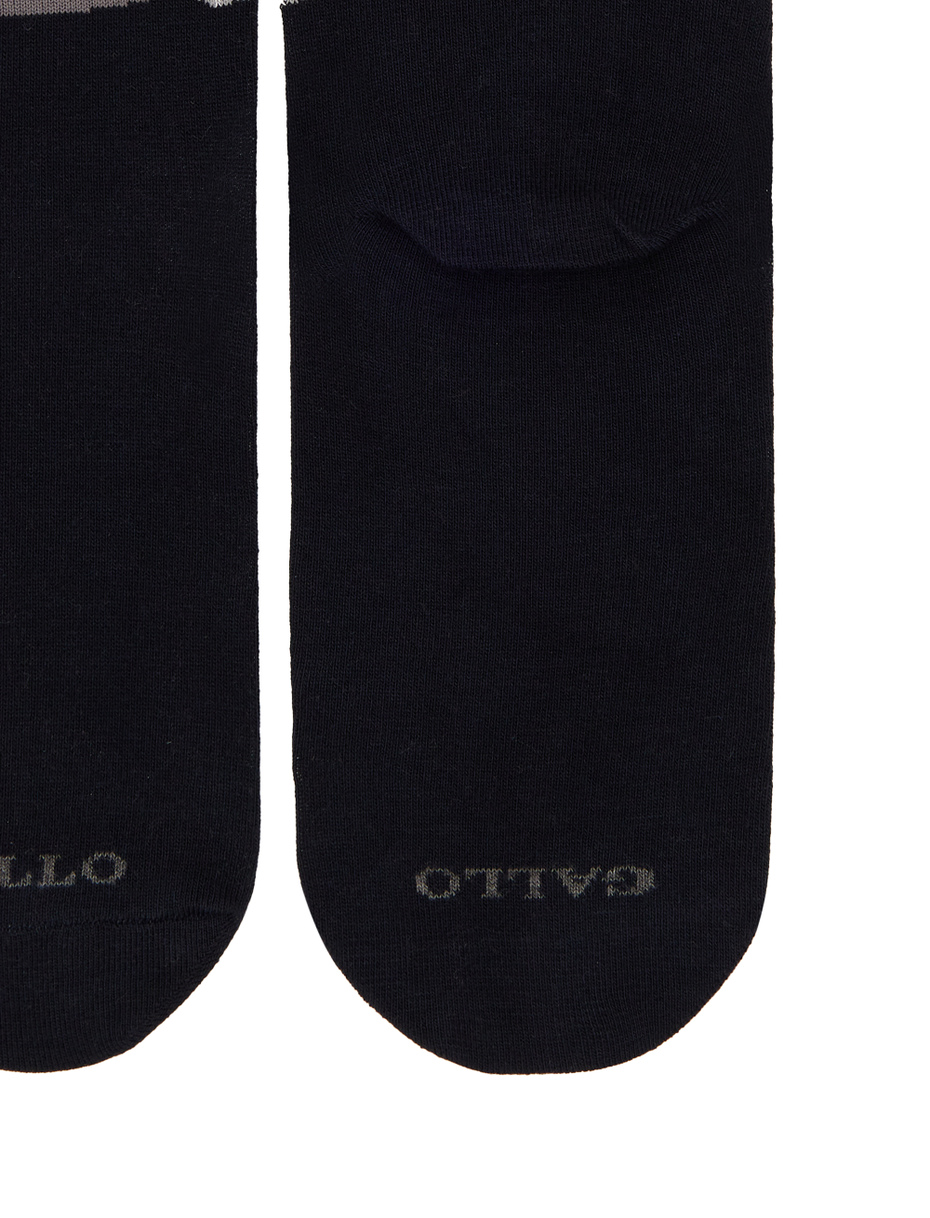 Women's short cotton socks, blue with Piazza San Pietro in Rome pattern - Gallo 1927 - Official Online Shop