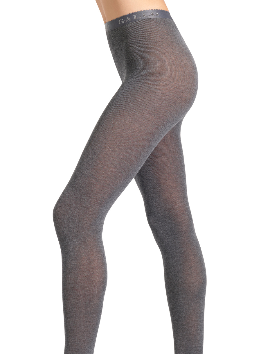 Women's plain gray cotton tights - Gallo 1927 - Official Online Shop