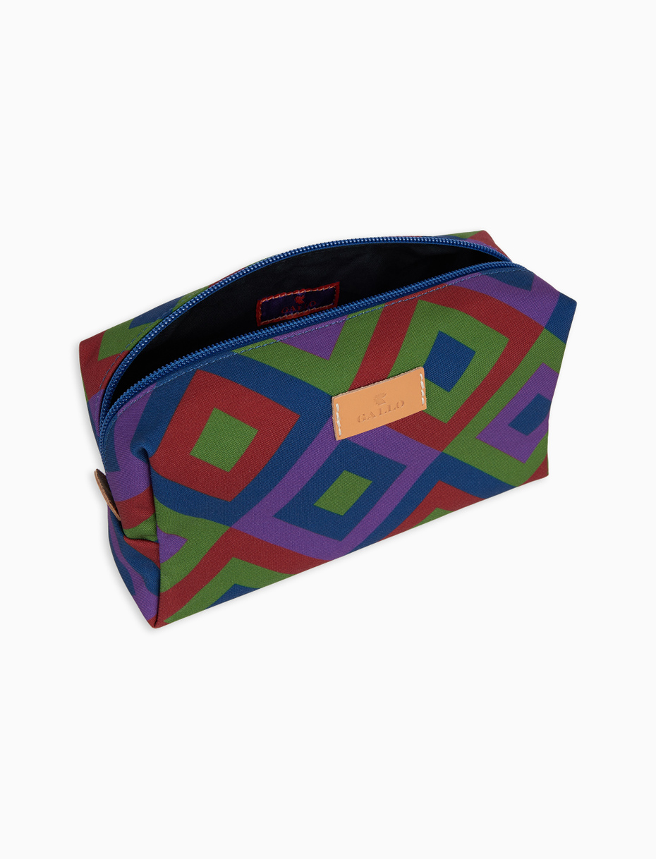 Unisex clutch bag in burgundy with concentric diamond pattern - Gallo 1927 - Official Online Shop
