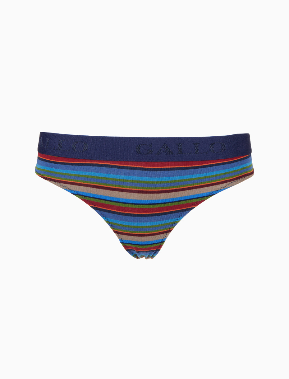 Slip intimo donna cotone blu righe multicolor - Gallo 1927 - Official Online Shop