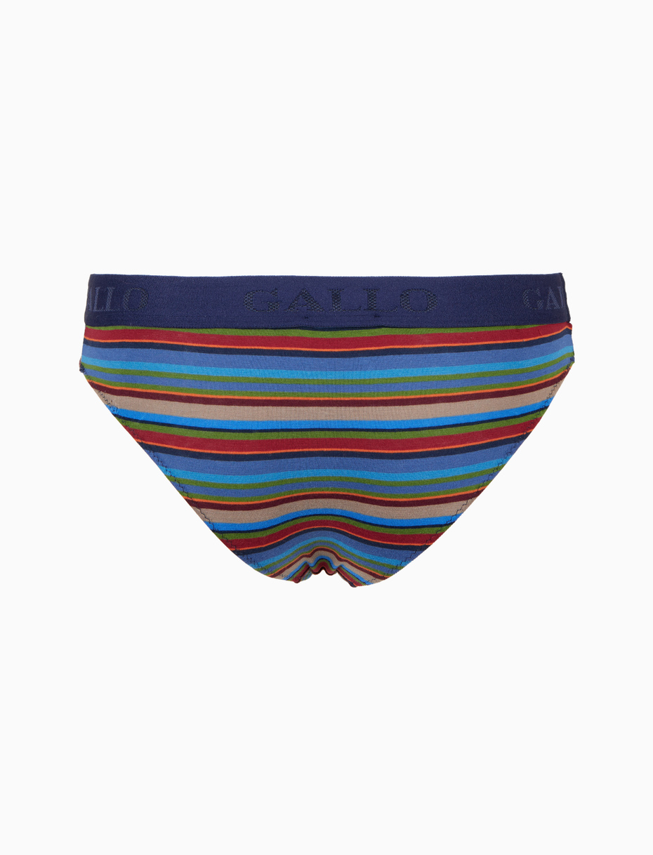 Slip intimo donna cotone blu righe multicolor - Gallo 1927 - Official Online Shop