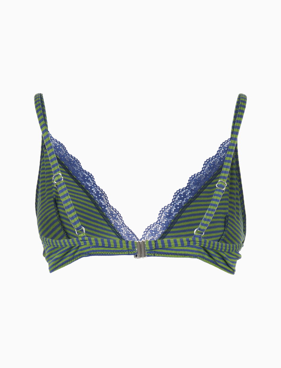 Reggiseno a triangolo donna cotone blu righe windsor - Gallo 1927 - Official Online Shop