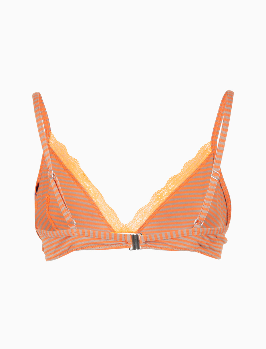 Reggiseno a triangolo donna cotone beige righe windsor - Gallo 1927 - Official Online Shop