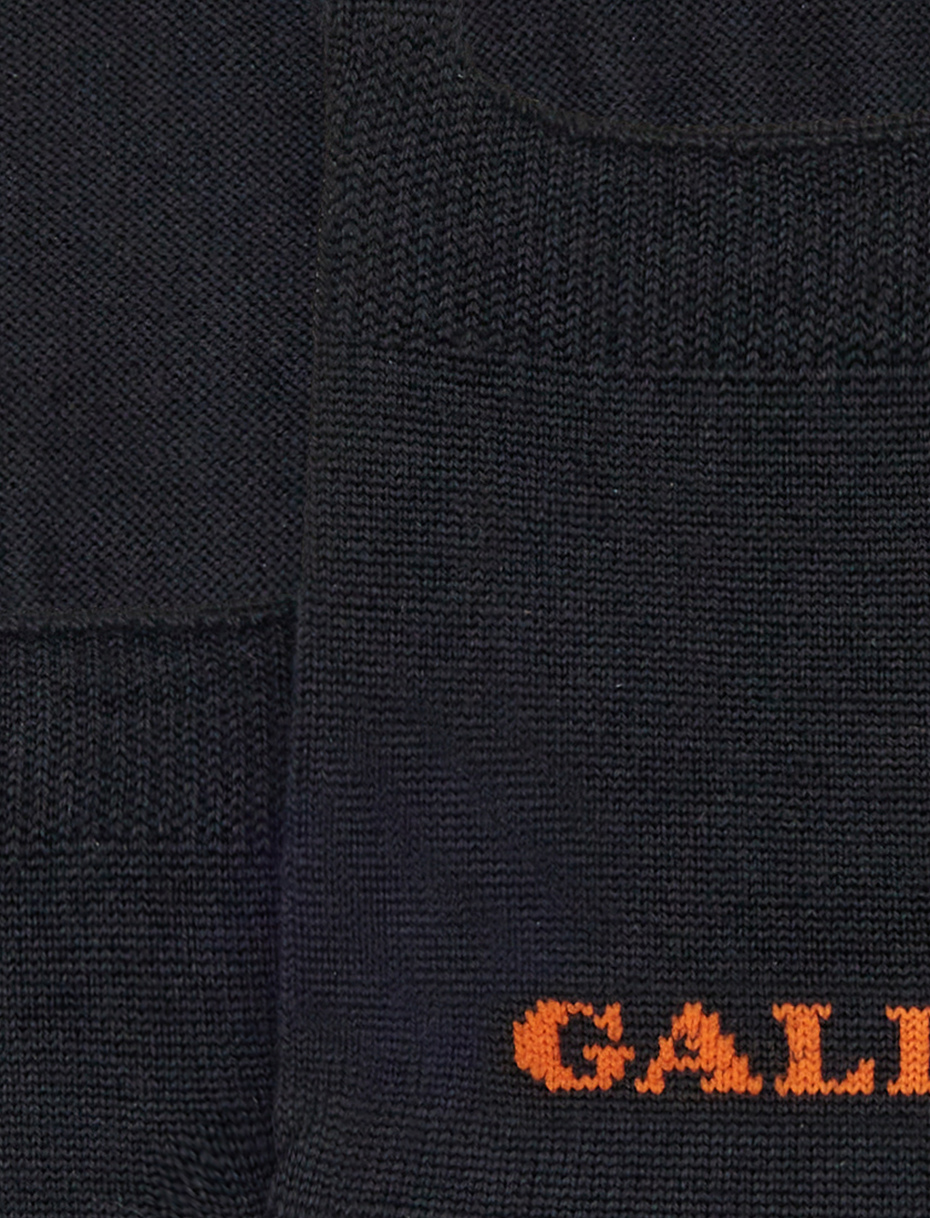 Unisex solid black item in wool, silk, and cashmere - Gallo 1927 - Official Online Shop