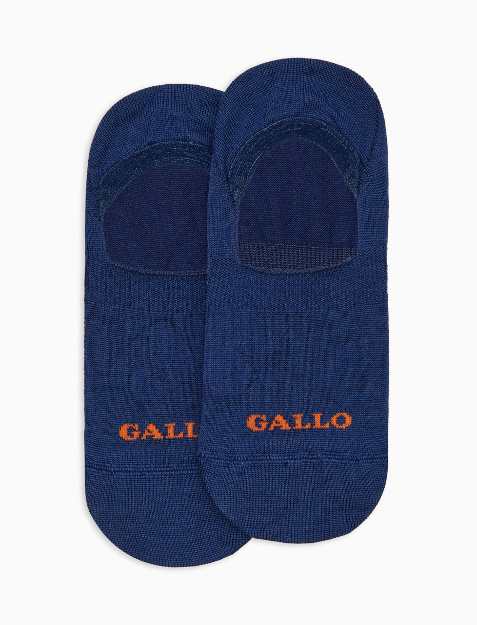 Unisex solid blue inlay in wool, silk, and cashmere - Gallo 1927 - Official Online Shop