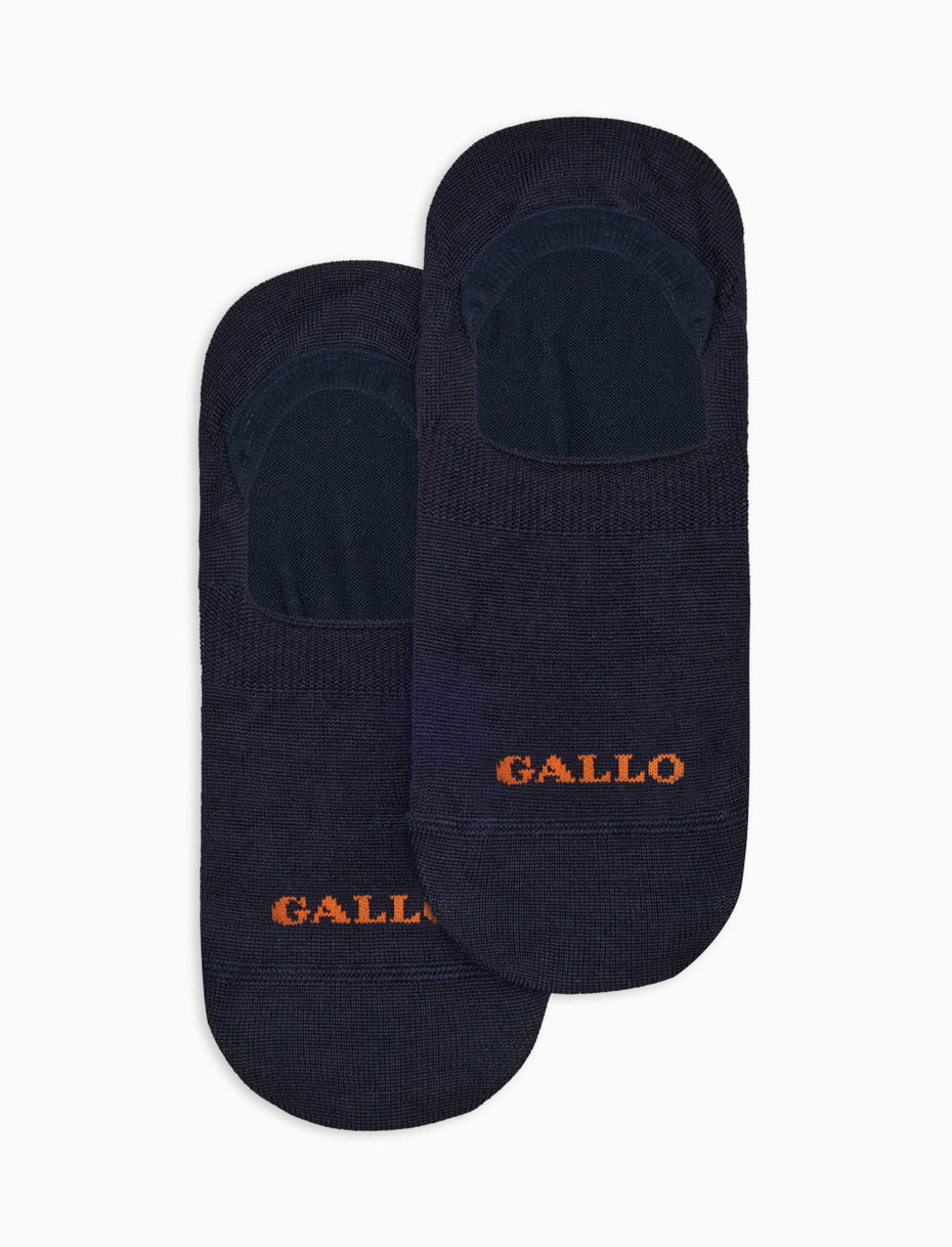 Unisex solid blue inlay in wool, silk, and cashmere - Gallo 1927 - Official Online Shop