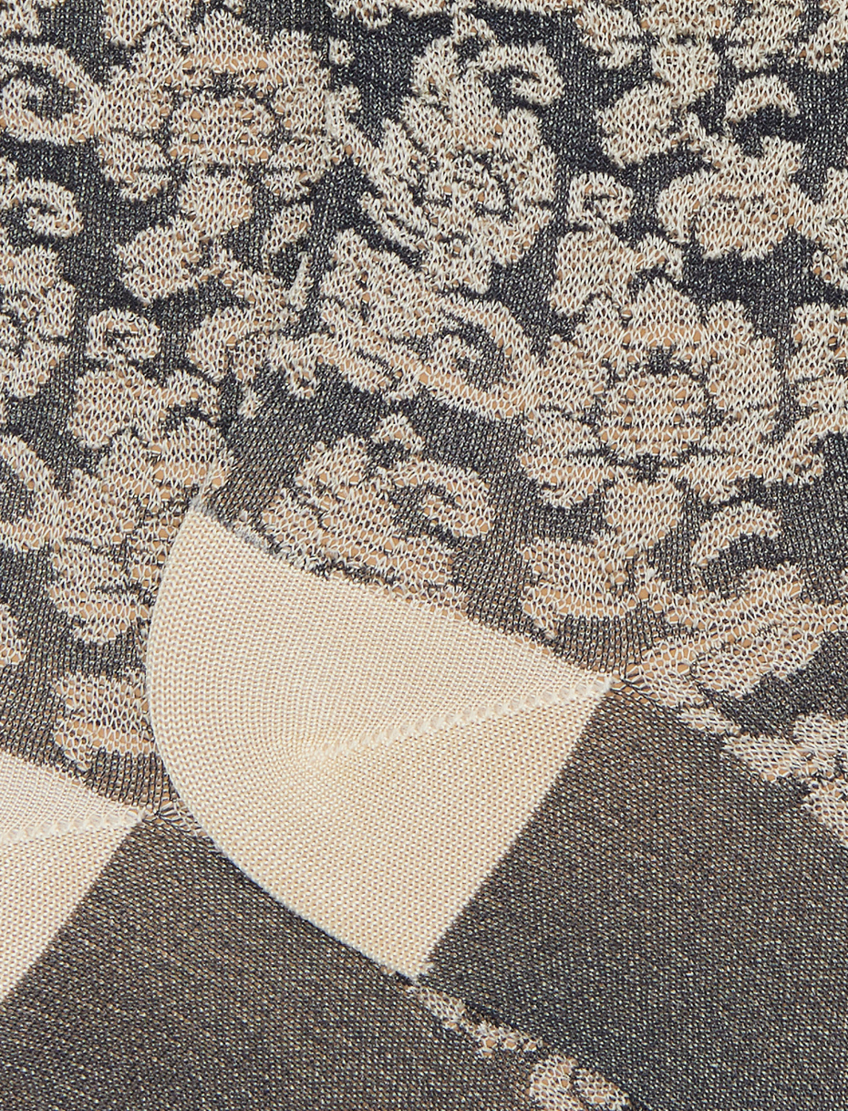 Calze corte donna viscosa beige fantasia broccato floreale - Gallo 1927 - Official Online Shop