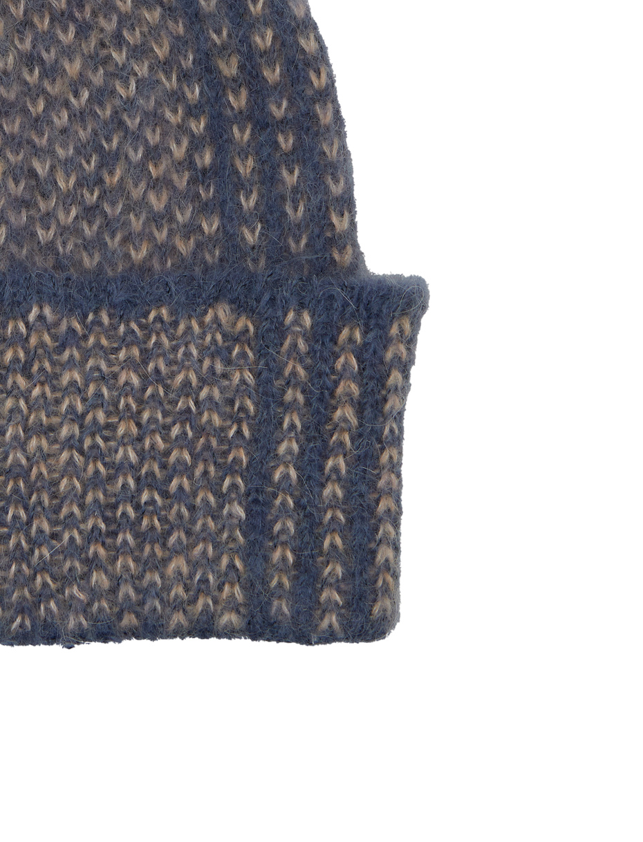 Unisex light blue tartan-striped cap with turn-up - Gallo 1927 - Official Online Shop